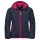 Jack Wolfskin Softshell Jacket Fourwinds (wind & water repellent) night blue/pink Kids/Youth